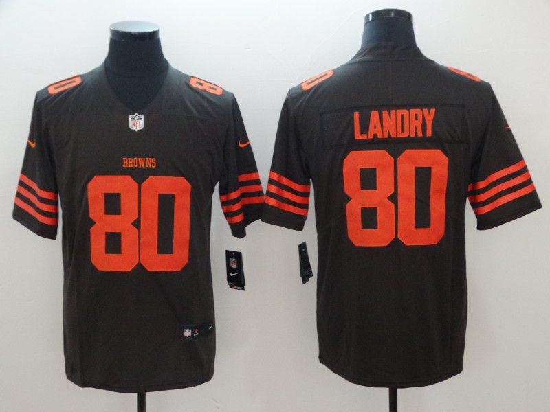 Men Cleveland Browns 80 Landry brown Nike Vapor Untouchable Limited Playe NFL Jerseys